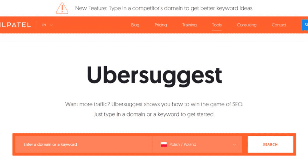 Ubersuggest – Best free tool for keyword research and SEO analysis